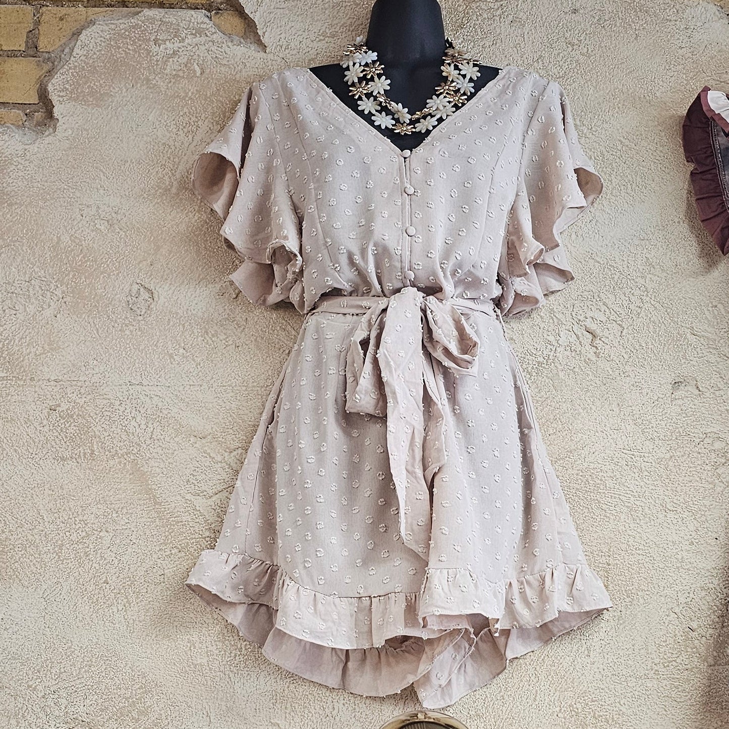 Swiss Dot Romper