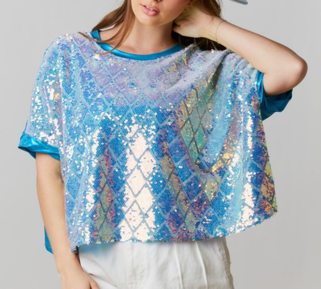 Aqua Sparkle Top