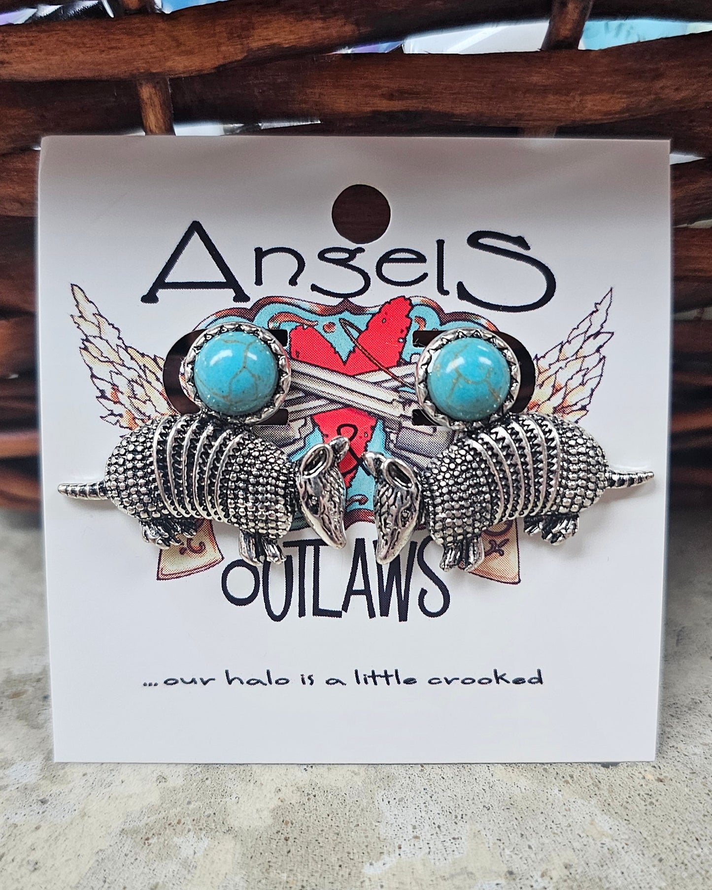 Armadillo Punch Earrings