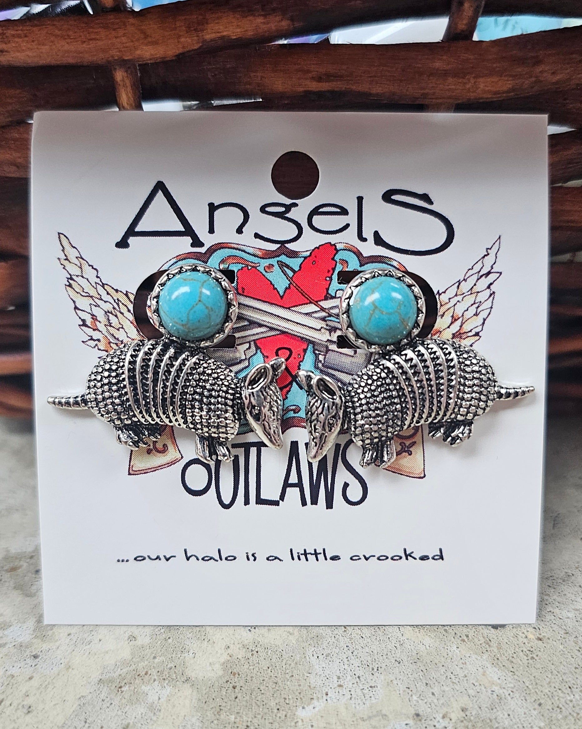 Armadillo Punch Earrings