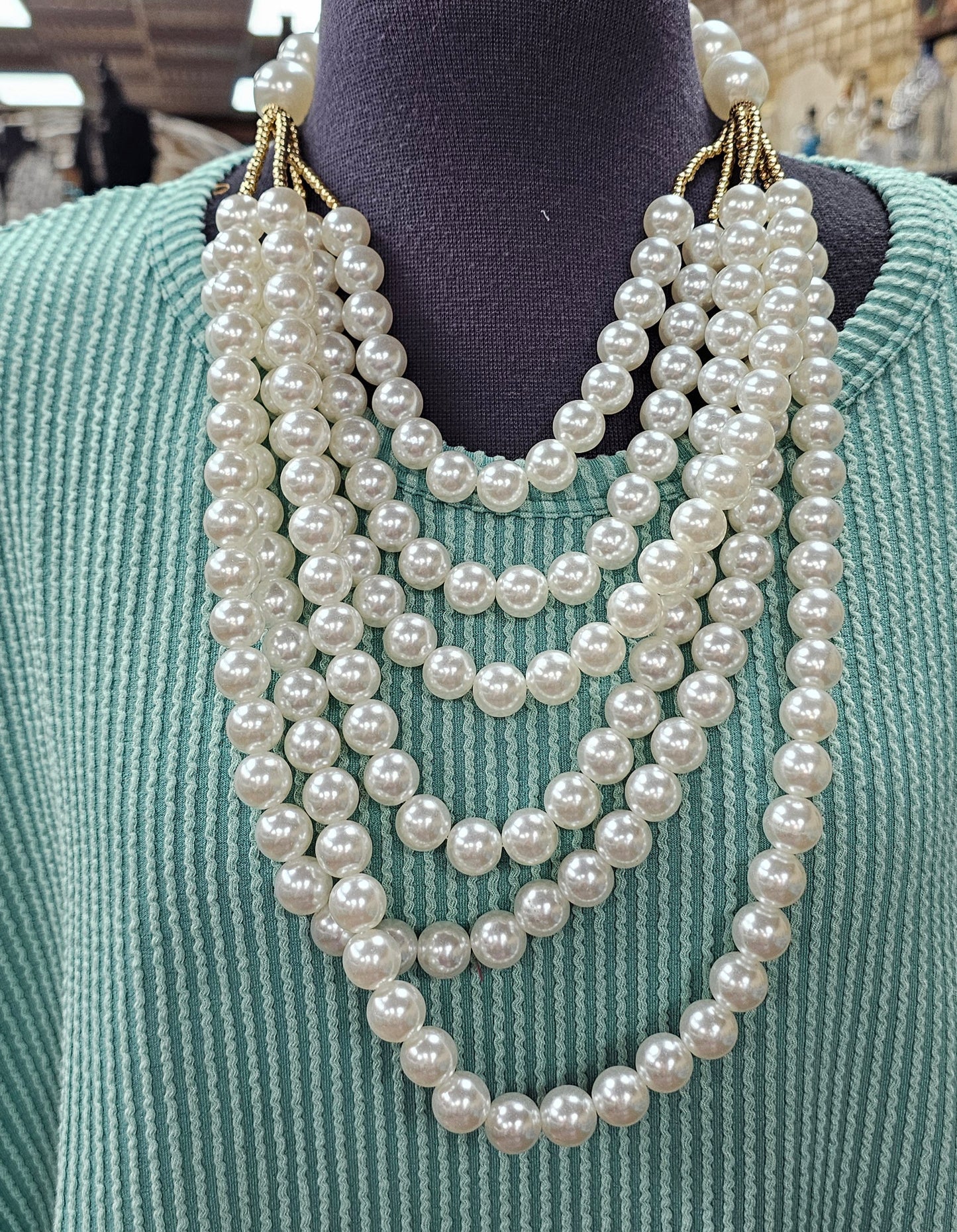 Six Strand Pearl Necklace