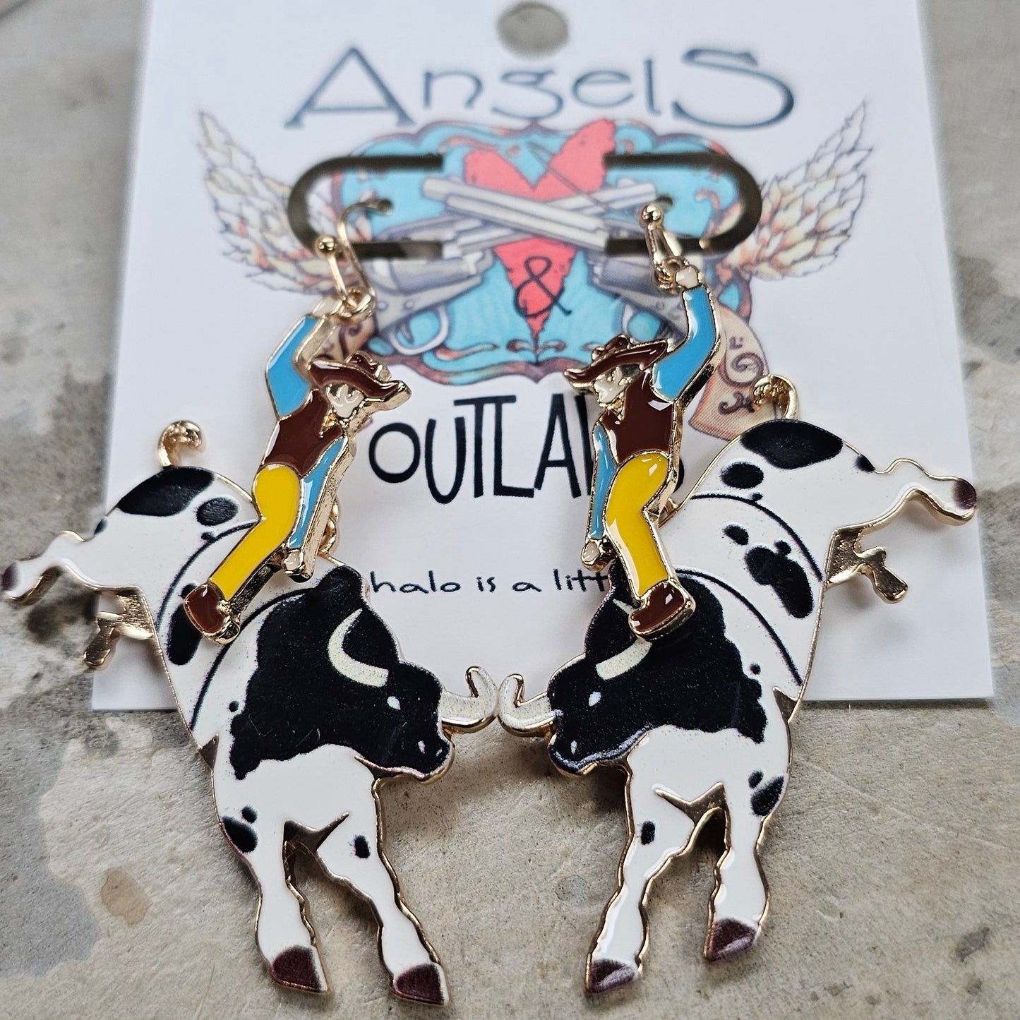Ride em cowboy earrings