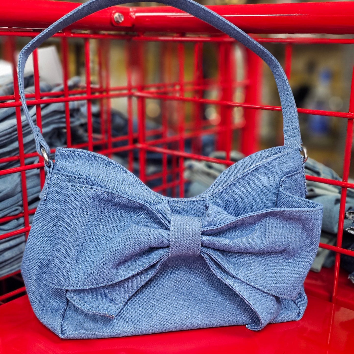 Denim Bow Purse