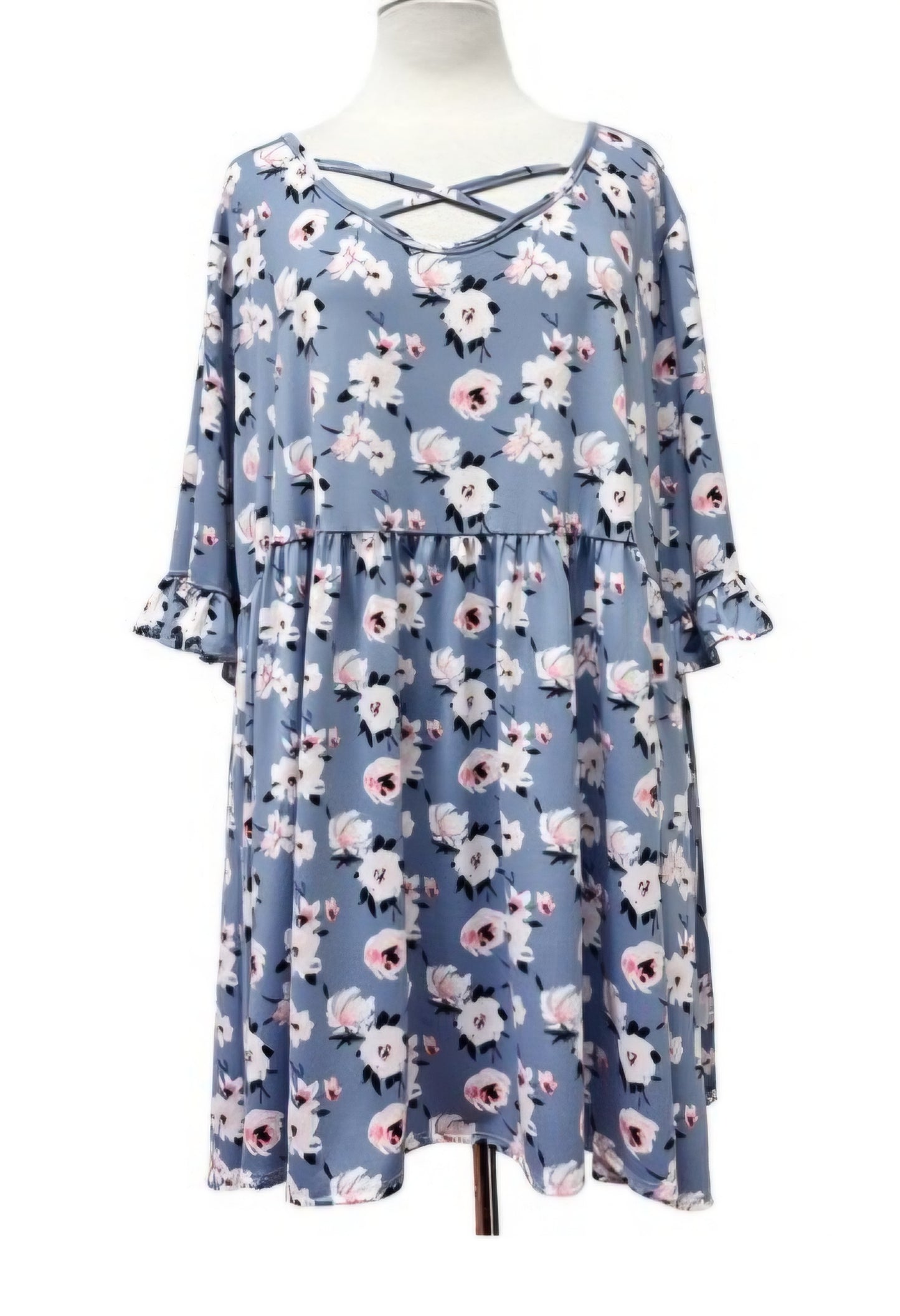 Misty Rose Crisscross Tunic